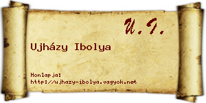 Ujházy Ibolya névjegykártya