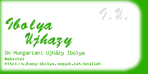 ibolya ujhazy business card